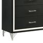 Coaster Lucia 6-Drawer Dresser and Mirror in Black and Chrome, , large