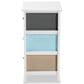 Baxton Studio Kalila 3-Drawer End Table in White and Multicolor, , large