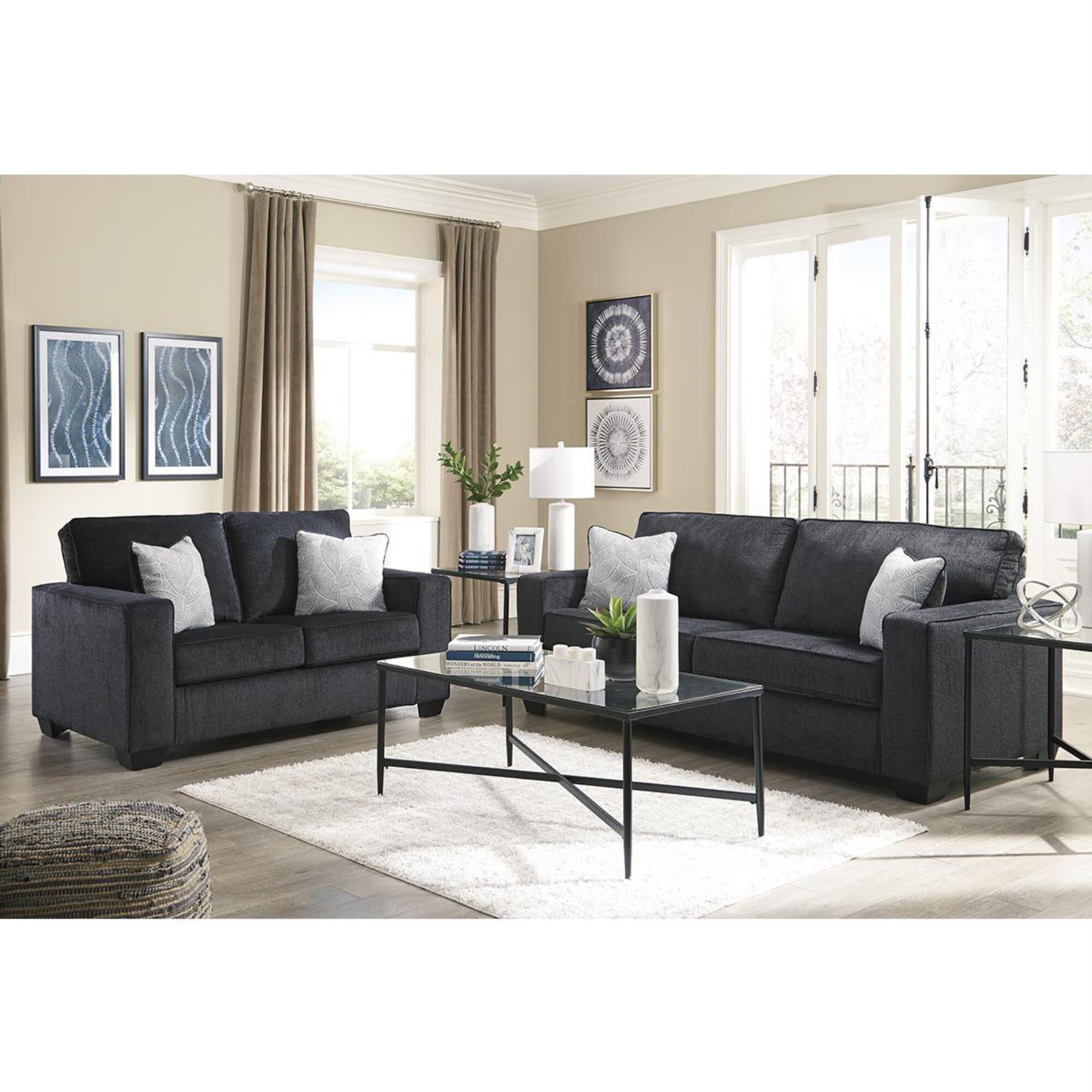 Ashley Altari Loveseat in Slate