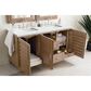 James Martin Vanities Portland 60" Double Bathroom Vanity in Whitewashed Walnut with 3 cm Ethereal Noctis Quartz Top and Rectangular Sinks, , large