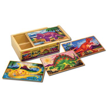 Melissa & Doug 12-Piece Dinosaur Jigsaw Puzzles in a Box, , large