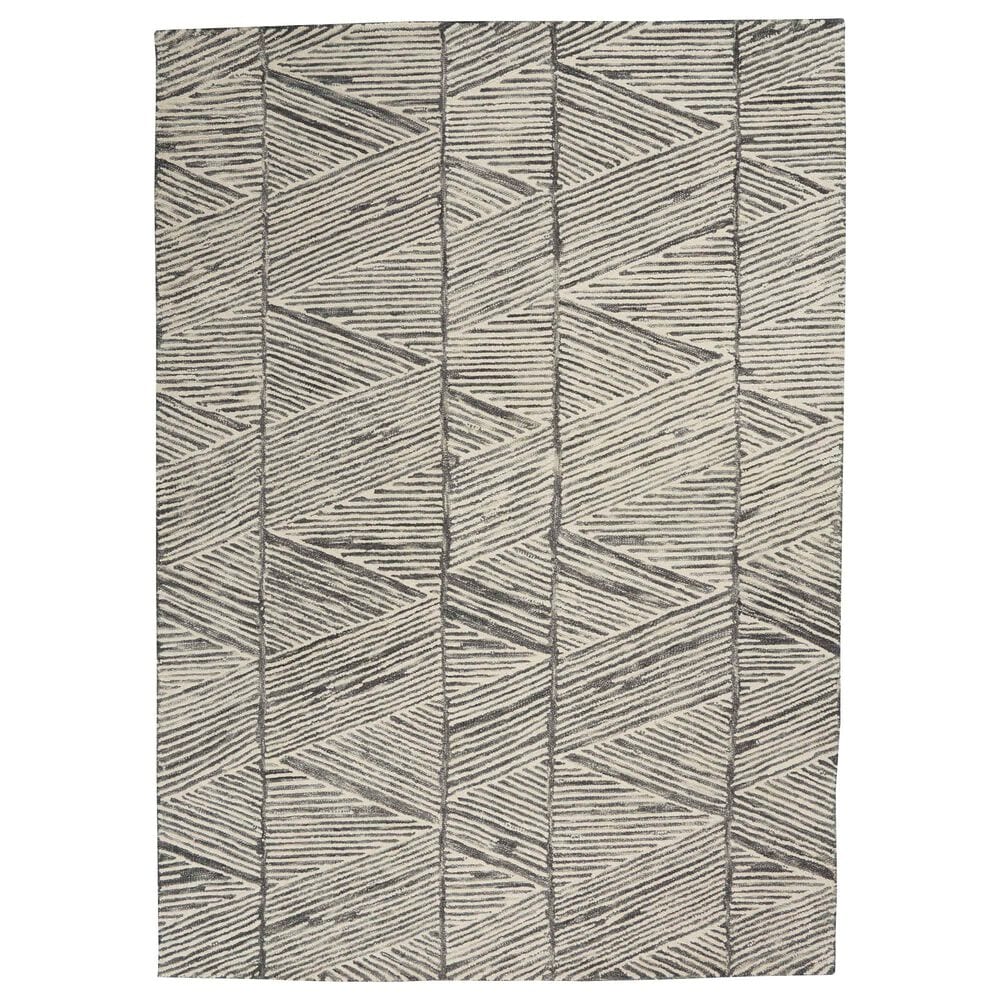 Nourison Colorado 3"9" x 5"9" Grey and White Area Rug, , large