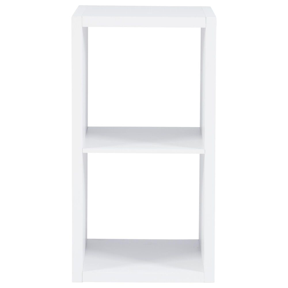 Linon Home Decor Galli 2-Shelf Bookcase in White, , large