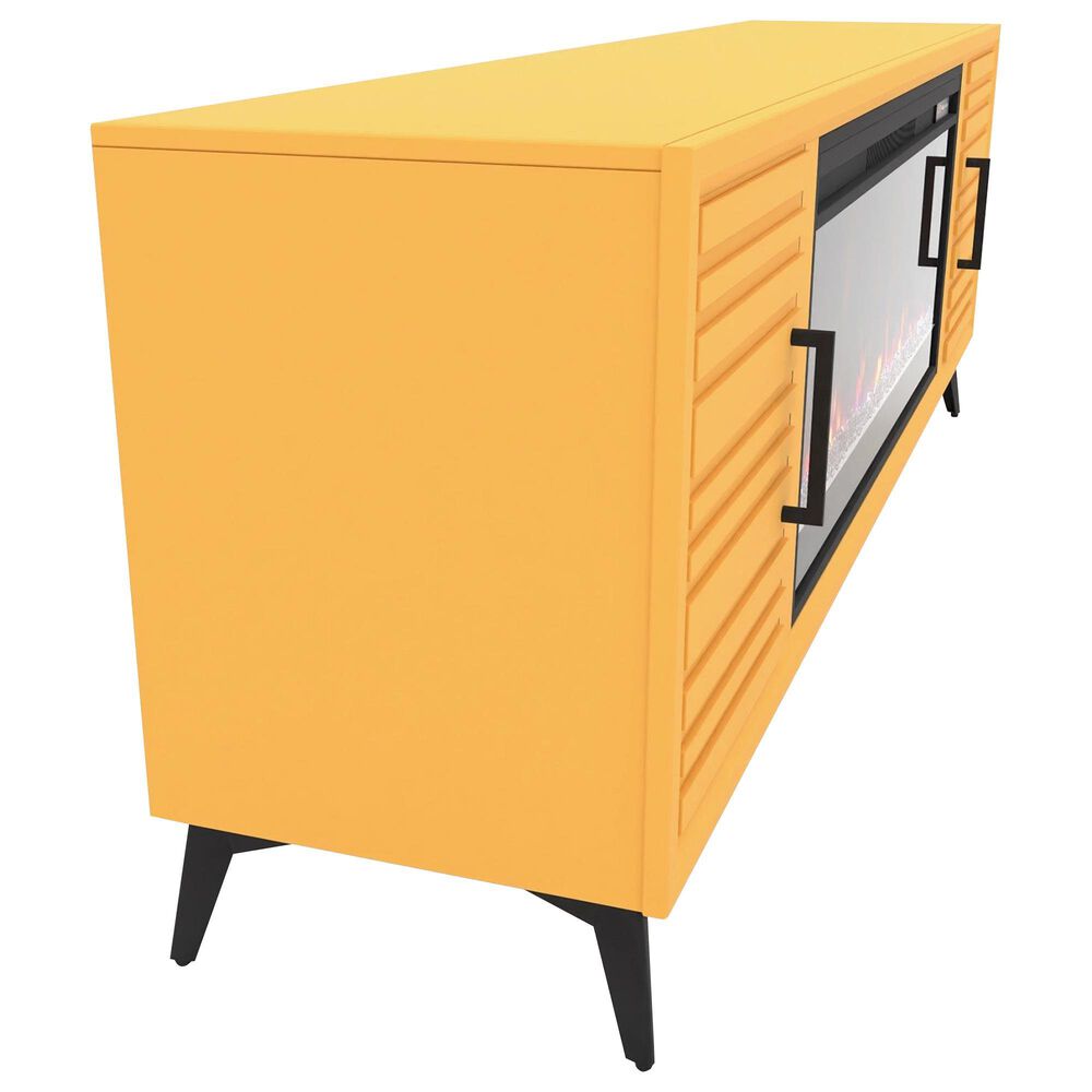 Endress International Malibu 78" Fireplace TV Stand in Lemon, , large
