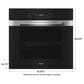 Miele PureLine 30" Single Electric Wall Oven with Convection in Stainless Steel, , large