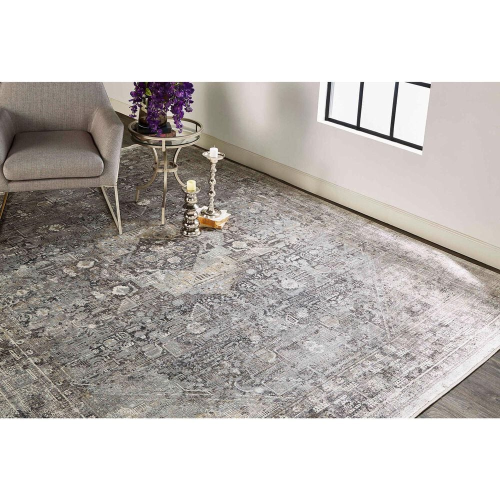 Feizy Sarrant 7&#39;10&quot; x 9&#39;10&quot; Gray Area Rug, , large