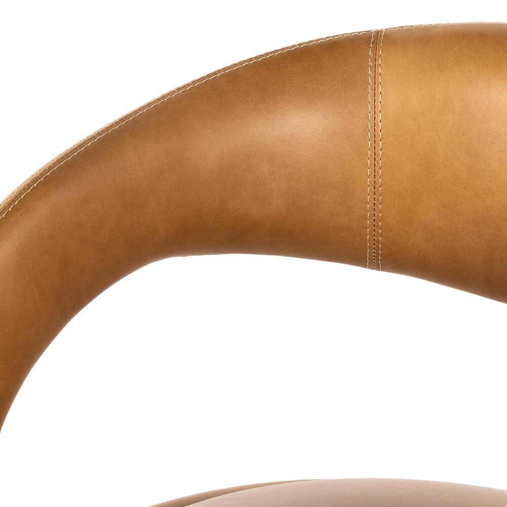 Four Hands Hawkins Top Grain Leather Counter Stool in Sonoma Butterscotch, , large