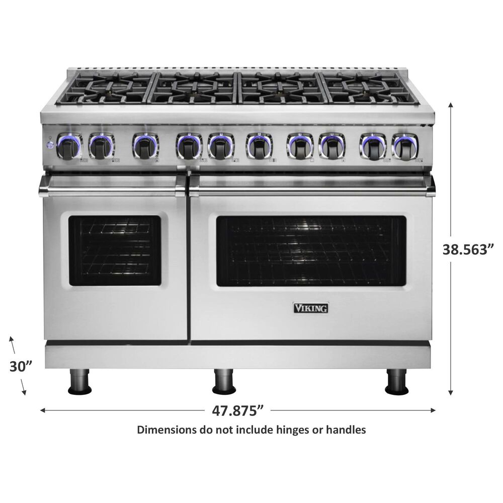 Viking Range 48&quot; Gas Range with 8 Burners in Stainless Steel, , large