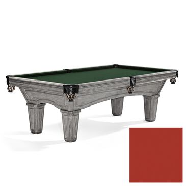 Brunswick Billiards 8" Glenwood Pool Table with Play Pack in Rustic Gray with Cardinal Cloth, , large
