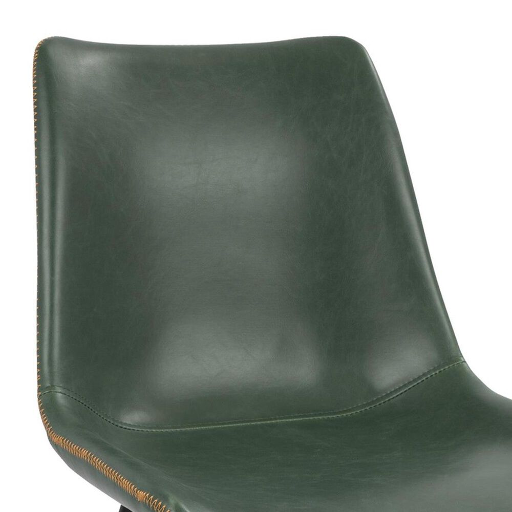 LumiSource Durango Side Chair with Green Upholstered in Black (Set of 2), , large