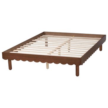 Baxton Studio Orianthe Queen Platform Bed Frame in Walnut Brown, , large