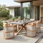 Zuo Modern Suan 95" Rectangular Dining Table Gray and Natural - Table Only, , large