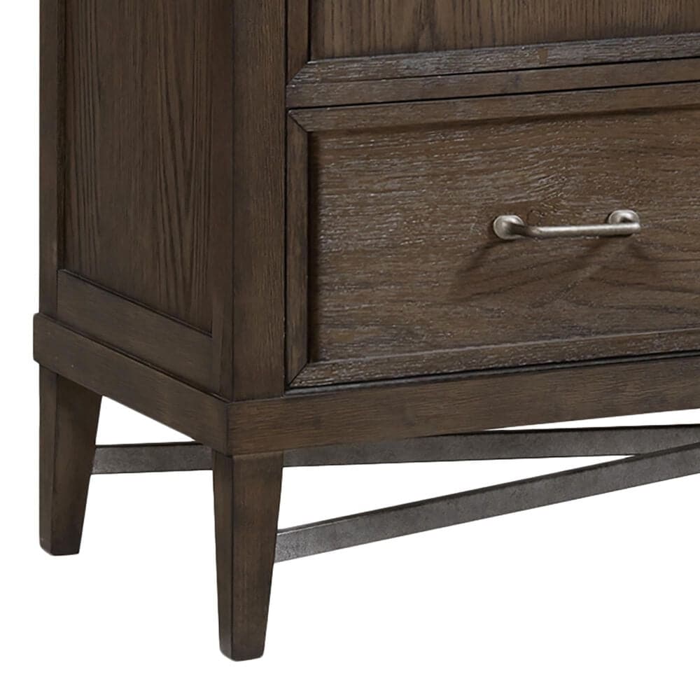 Hawthorne Furniture Preston 6 Drawer Gentlemen&#39;s Chest in Weathered Vintage Oak, , large