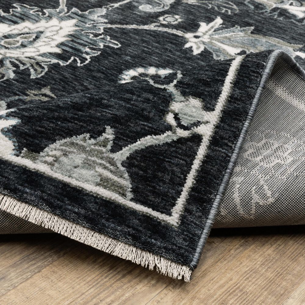 Oriental Weavers Echo ECH05 Blue and Ivory 3&#39;3&quot; x 5&#39; Area Rug, , large