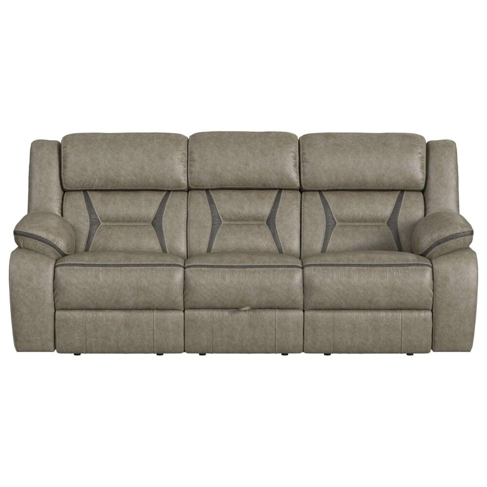 Mayberry Hill Engage Manual Reclining Sofa in Corral Gray, , large