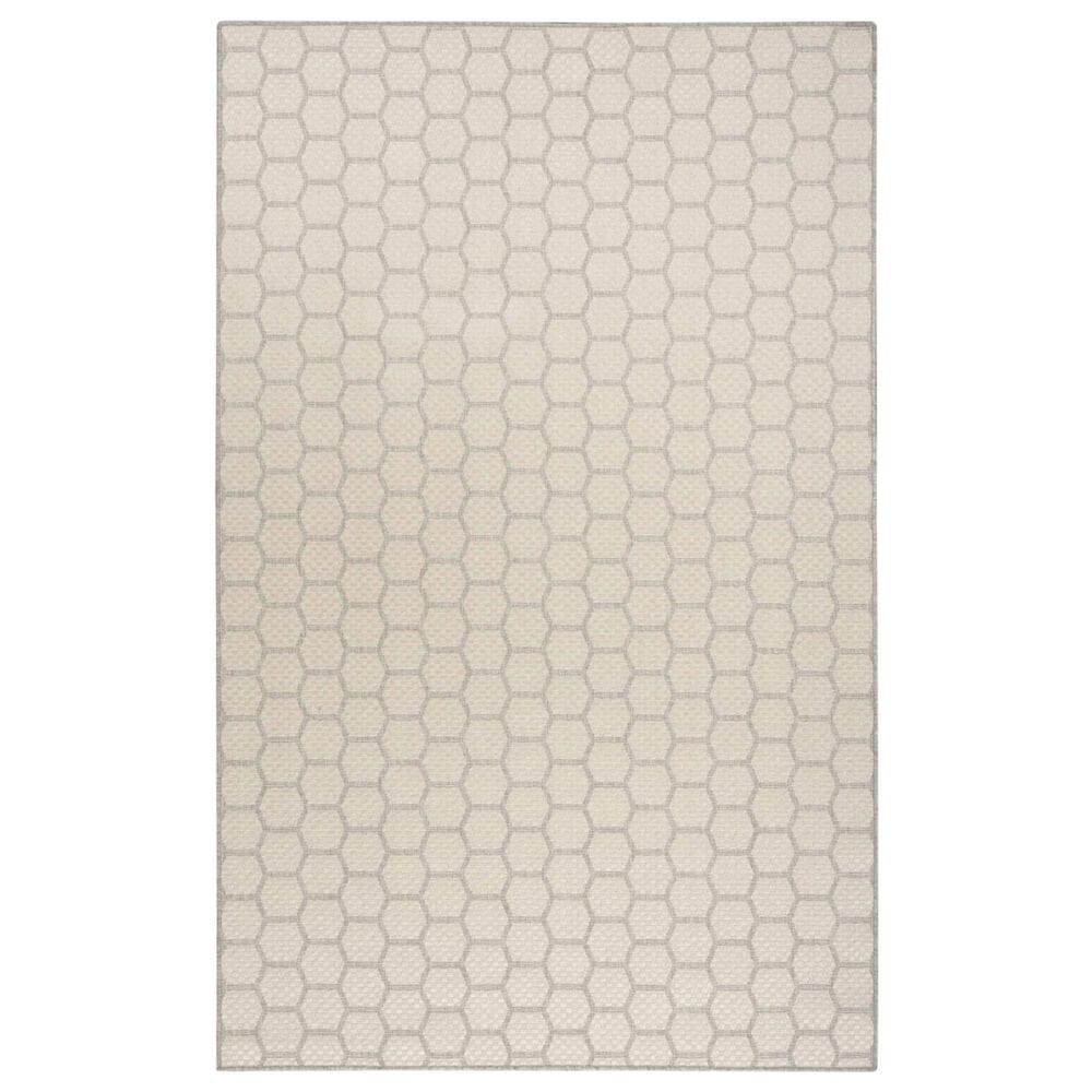 Nourison Twist Reversible 4&#39; x 6&#39; Grey Indoor/Outdoor Area Rug, , large