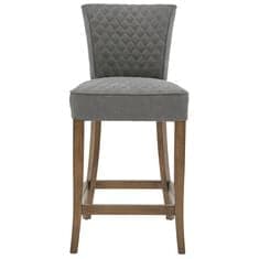 Accentric Approach Modern Authentics Quilted Counter Stool in Grey