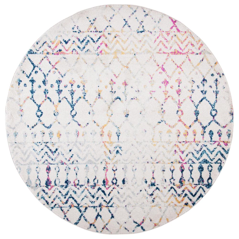 Safavieh Tulum  6"7" Round  Blue Area Rug, , large