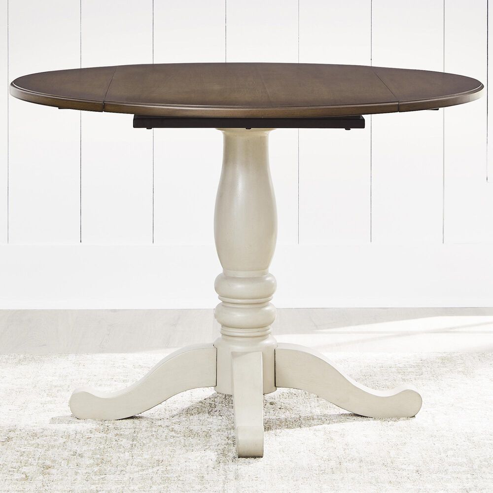 Ashley Wirloni Dining Table in Antique White and Medium Brown - Table Only, , large