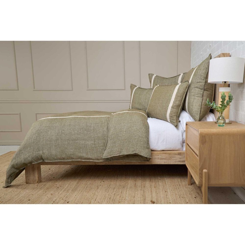 Pom Pom At Home Rory 28" x 36" Big Pillow with Insert in Moss and Flax, , large