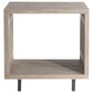 Bernhardt Kingston End Table in Sea Oak and Gun Metal - Table Only, , large