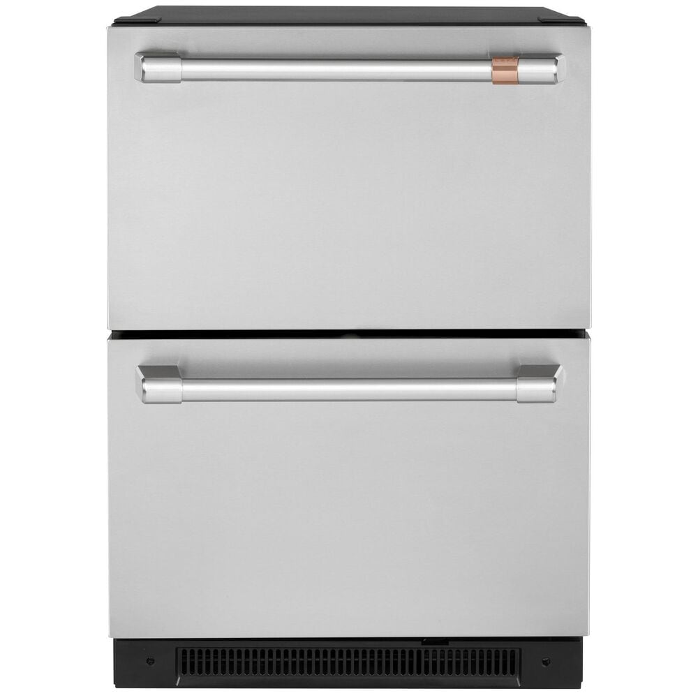 Cafe 5.7 Cu. Ft. Built-In Dual-Drawer Refrigerator in Stainless Steel and Brushed Stainless Handles, , large