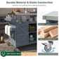 HOMLUX 50" Outdoor Kitchen Island in Grey Blue and Stainless Steel, , large