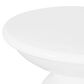 Hearth and Haven Large Patio End Table with Circular Design in White, , large