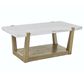 Crystal City Perth Cocktail Table in Weathered Sand and White, , large