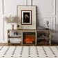 Noviland 63" Fireplace TV Stand with Storage Shelves in Flagstaff Oak, , large