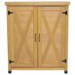 HOMLUX Potting Bench with Storage Cabinet in Brown, , large