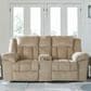 Ashley Tip-Off Power Reclining Loveseat with Adjustable Headrest in Wheat, , large