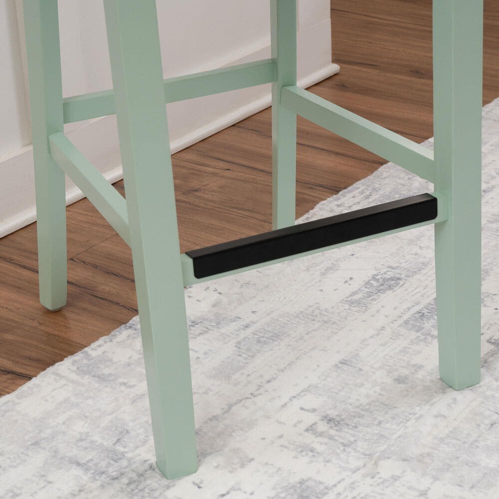 Linon Home Decor Mayfair Counter Stool in Mint Green, , large