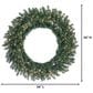 The Gerson Company 24" Pre-Lit Canadian Pine Artificial Christmas Wreath with White LED Lights Wreath in Green, , large
