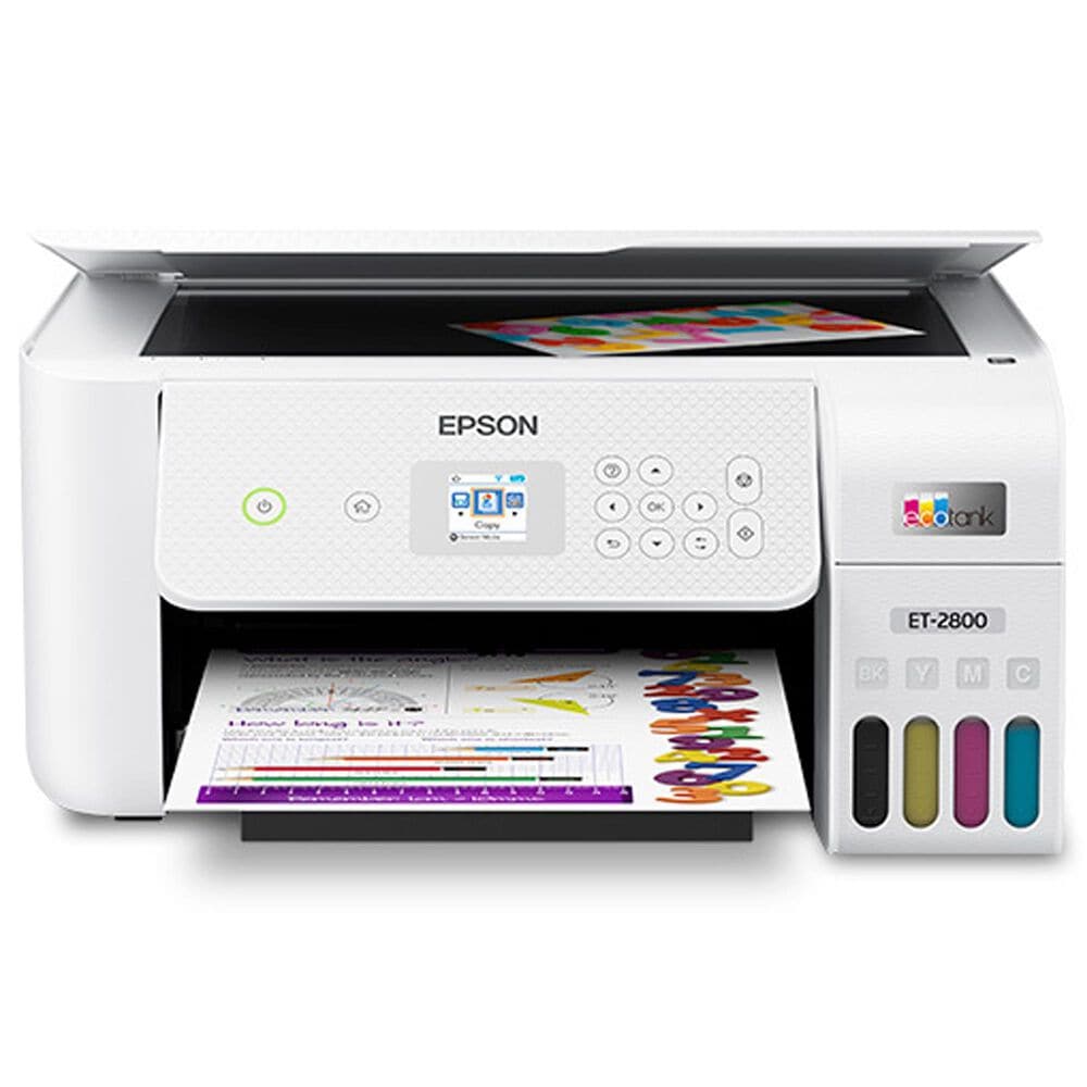 Epson EcoTank ET-2800 Wireless All-in-One Supertank Inkjet Printer in White, , large