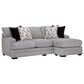 Moore Furniture Cleo 2-Piece Sofa with Reversable Chaise in Pebble Grey, , large