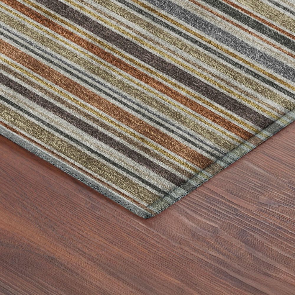 Dalyn Rug Company Soft Essentials Striped Earth 1'8" x 2'6" Indoor/Outdoor Area Rug, , large