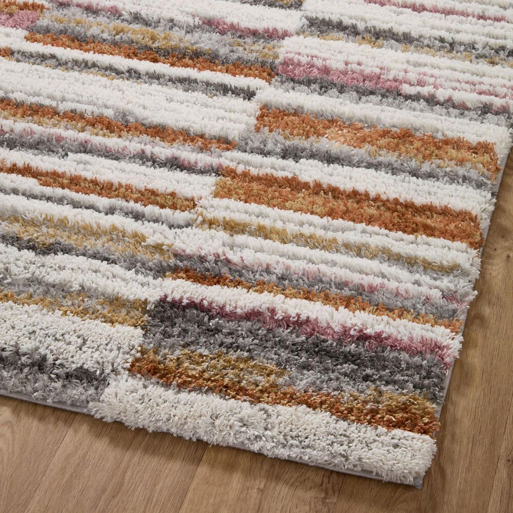 Loloi Levitt Shag 2&#39;3&quot; x 4&#39; Ivory and Sunset Area Rug, , large