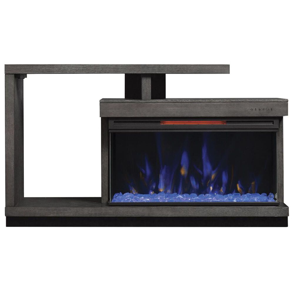 Fabio Flames Wright Panorama Media Mantel in Cambridge Oak, , large