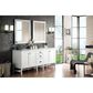 James Martin Vanities Addison 72" Double Bathroom Vanity in Glossy White with 3 cm Arctic Fall Solid Surface Top and Rectangular Sinks, , large