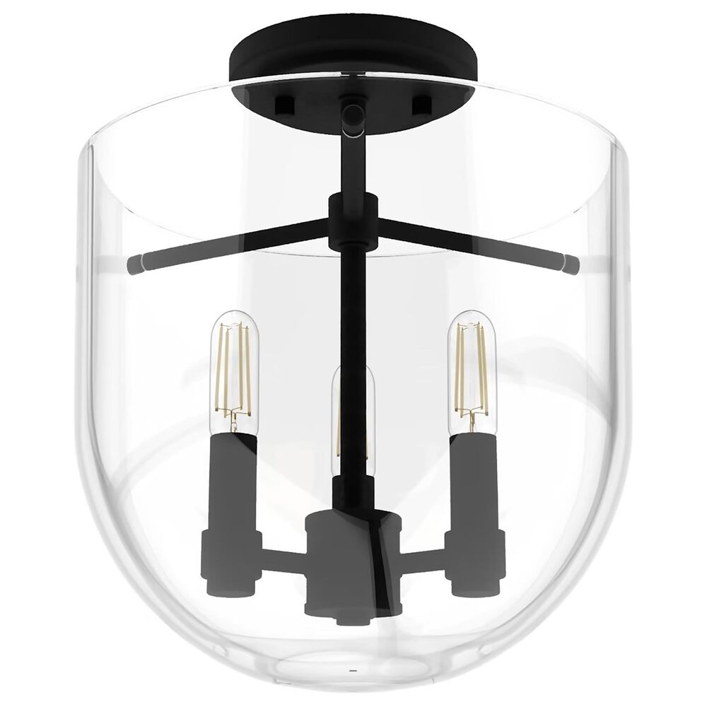 Hunter Sacha 3-Light Semi-Flush Mount in Natural Iron, , large