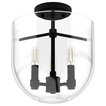 Hunter Sacha 3-Light Semi-Flush Mount in Natural Iron, , large