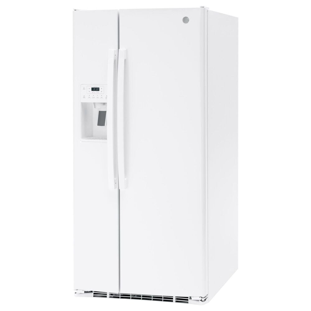 GE Appliances 23 Cu. Ft. Side by Side Refrigerator with External Dispenser in White, , large