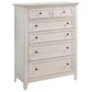 Hawthorne Furniture San Mateo 5-Piece Queen Storage Bedroom Set in Rustic White, , large
