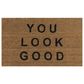Novogratz Aloha You Look Good ALO-6 1"6" x 2"6" Natural Door Mat, , large