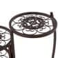 Maple and Jade 3-Tier Indoor/Outdoor Plant Stand with Scroll Details in Brown, , large