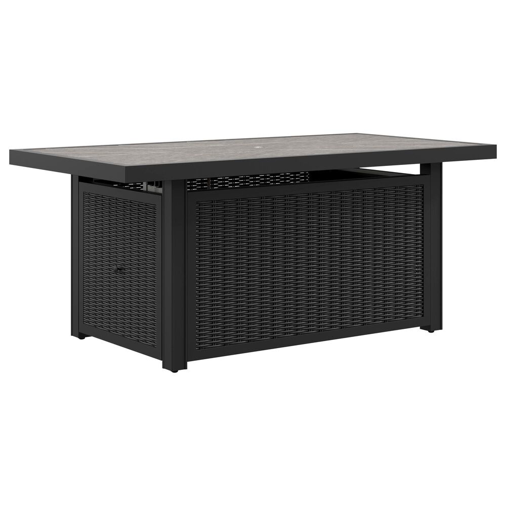 Ashley Beachcroft 5-Piece Fire Pit Conversation Set in Light Gray, , large