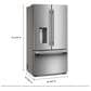KitchenAid 23 Cu. Ft. Counter-Depth French Door Refrigerator in Fingerprint Resistant Stainless Steel, , large