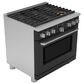 Cafe 5.75 Cu. Ft. Freestanding Dual Fuel Range in Matte Black and Brushed Stainless, , large