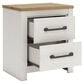 Ashley Linnocreek 4-Piece Full Bedroom Set in White and Warm Brown, , large